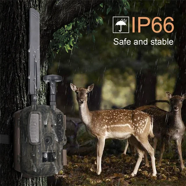 4G/3G/2G Wildlife Camera I080P 12MP with 52 IR Leds Hunting Trail Camera That Supports SMS/Email/FTP/GPS APP Remote Control