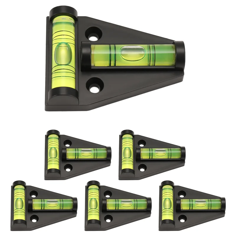 

N84R 6 Pack RV T Level, 2 Way T-Type Cross Check Bubble Level For Caravan RV Camper Trailer Motorhome Machines Boat