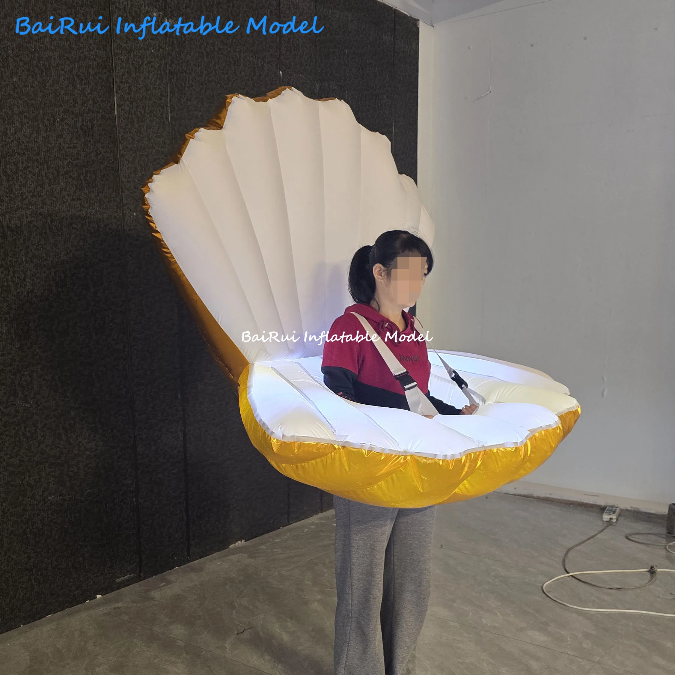 Giant Inflatable Shell Costume Clam Suits Carnival Parade Walking Mascot Animated Ocean Creature Sea Theme Performance Prop