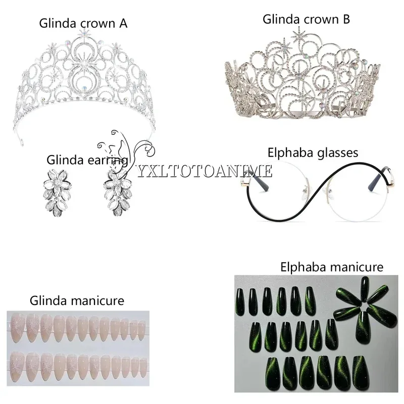 

♥ 2025 New Glinda Cosplay Headband Wicked Adult Crown Headwear Halloween Carnival Party Costume Accessories Gifts Elphaba ★☆ly99
