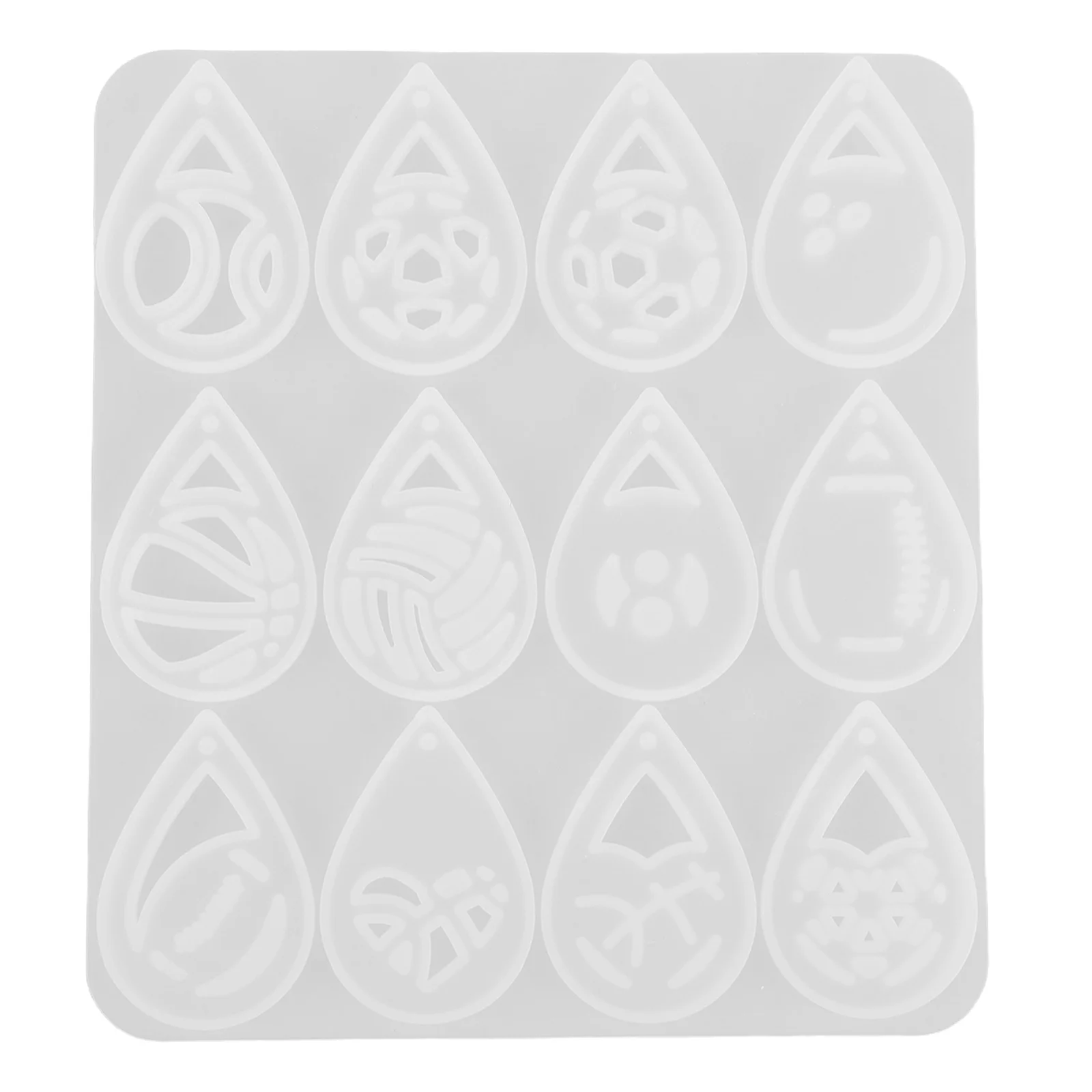 

Sports Ball Silicone Mold Football Basketball Tennis Baseball Volleyball for Jewelry Earring Epoxy Resin Keychain Crafts Unique