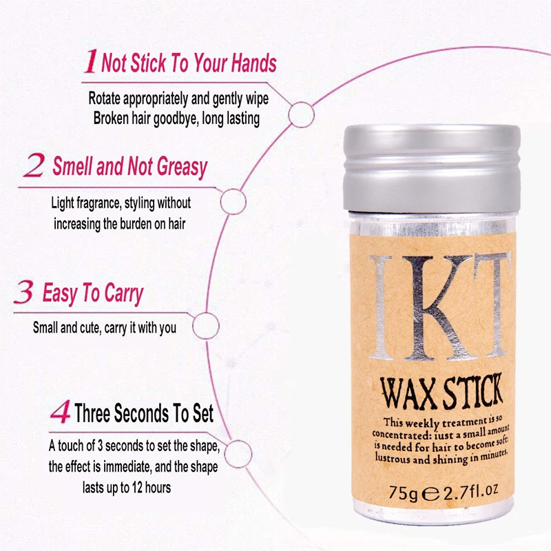 Wholesale Wax Sticks For Bomb Collection Hair 1Pcs 75G Hair Edge Control Gel Stick Long-Lasting Hair Gel Finishing Stick
