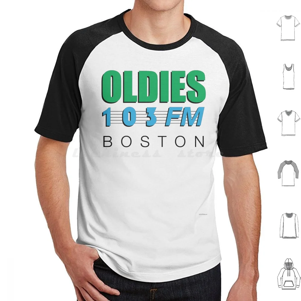 تي شيرت Oldies 103fm للرجال والنساء والأطفال 6xl محطة راديو Oldies Fm بوسطن ماساتشوستس الكلاسيكية الكلاسيكية خمر 50s 60s 70s