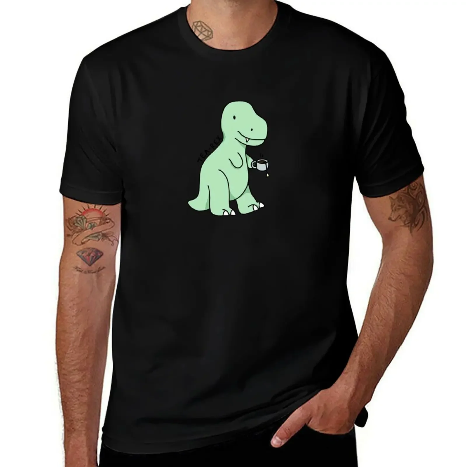 

tea-rex' illustration T-Shirt cute tops custom shirt graphics designer t shirt men