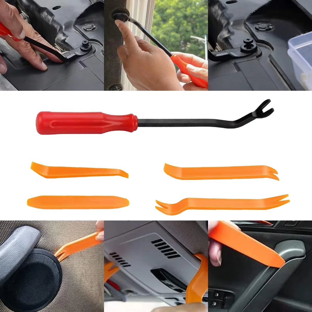 PINMOAP Auto-Verkleidungs-Entfernungswerkzeug-Set, Werkzeug zum Entfernen von Autotürverkleidungen, Innenausstattung, Armaturenbrett, Radio-Demontage, Reparatur-Handwerkzeug – Detail 2