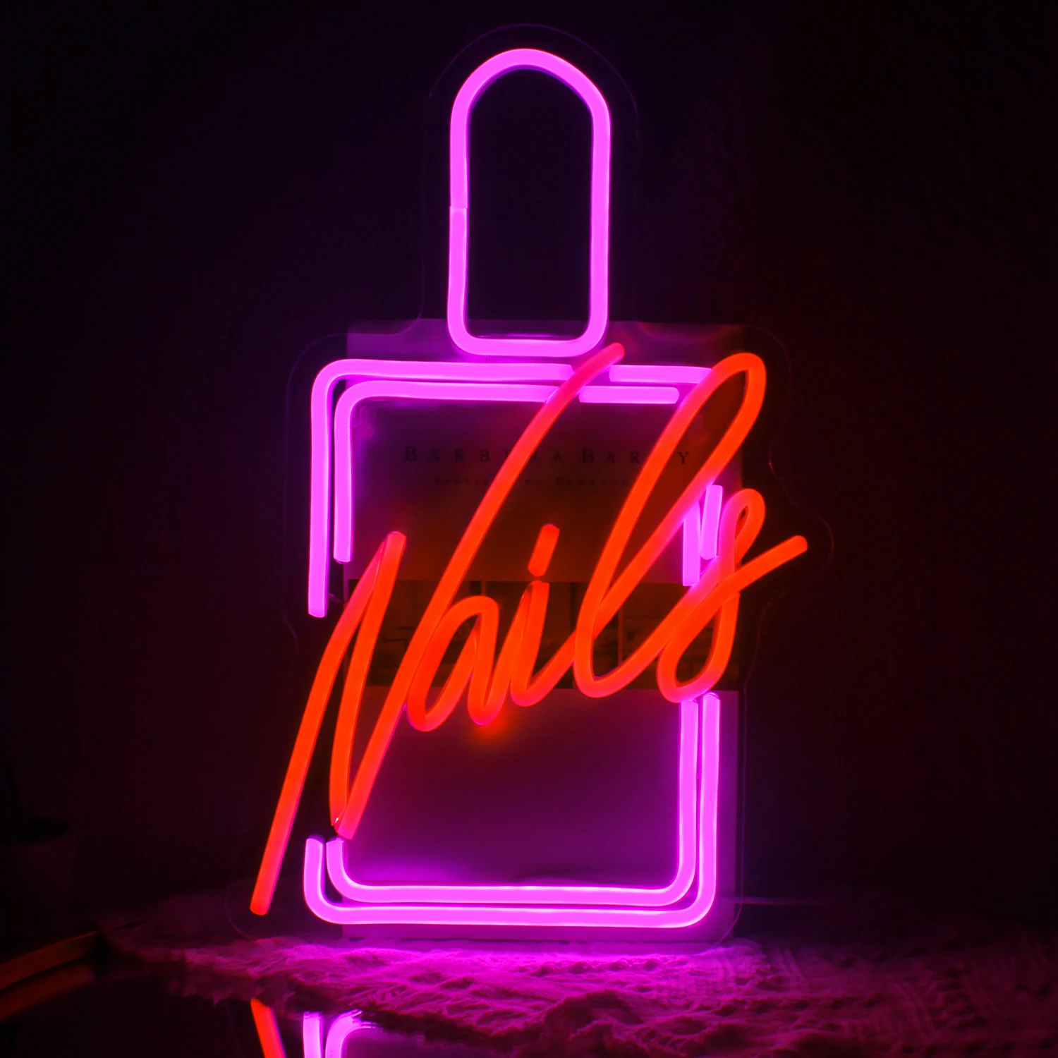 

Nails Neon Sign Nail Polish Light Up Signs for Wall Decor Colorful LED Pink Neon Light Beauty Room Girly Room Nails Salon Decor