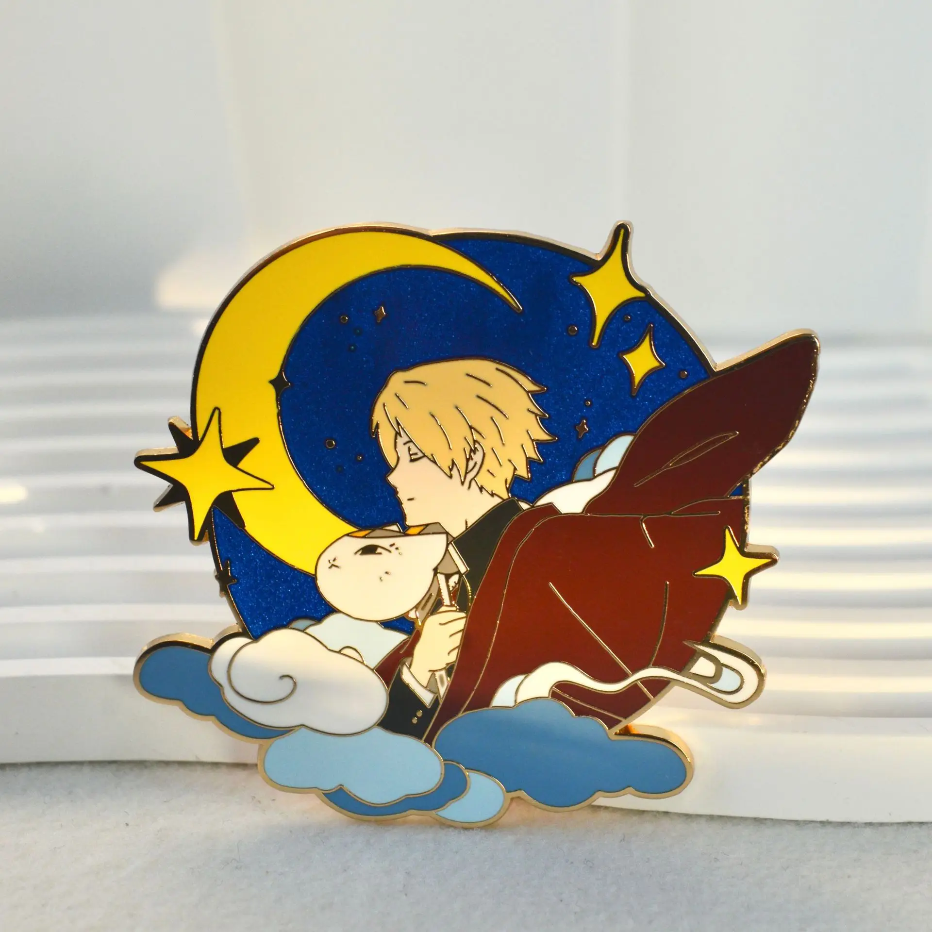 

Natsume's Book Of Friends Metal Badge Original Natsume Takashi Madara Cat Teacher Enamel Brooch Anime Accessories Pin