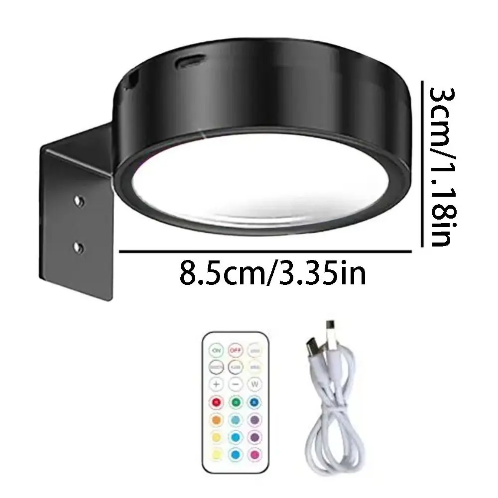 1/2/3Pcs Wall Mounted Magnetic LED Light Rechargeable No-Drill LED Wall Lamp Energy Saving Adjustable Timer Art Display Light view 4