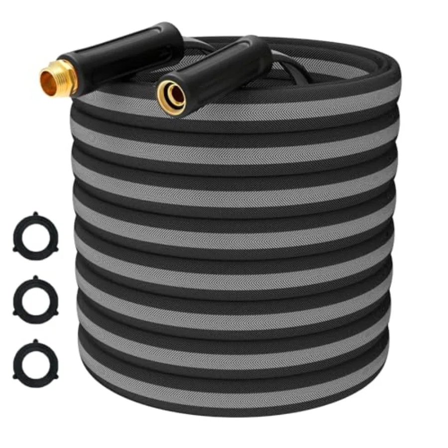 

Feet Garden Hose, 2026 New Upgraded Fabric Thickened Non-Expanding Water Hose, Ultra Lightweight and Flexible, Burst-Resistant,