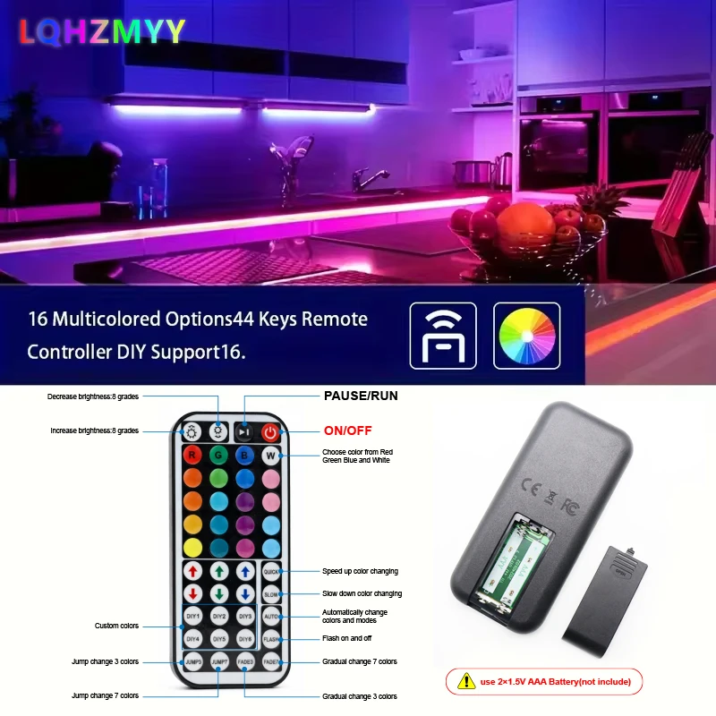 1M/2M/3M/4M/5M 5V USB Rgb Smart Led Neon Rope Light, 44-Key Multifunctional Remote Control, Color Switchable, App/App Control, Music Rhythm, Adjustable Brightness, Moldable Strips - Gaming Setup/Desktop Backlighting/Bedside Accent Lighting, Indoor and Outdoor Ambiance Lighting for Home