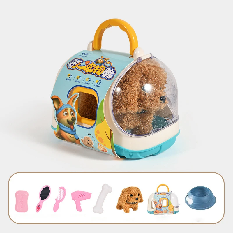 Juguete electrónico para perro, muñeco de peluche interactivo que vibra, movimiento automático, cachorro eléctrico, regalo para bebés y niños,