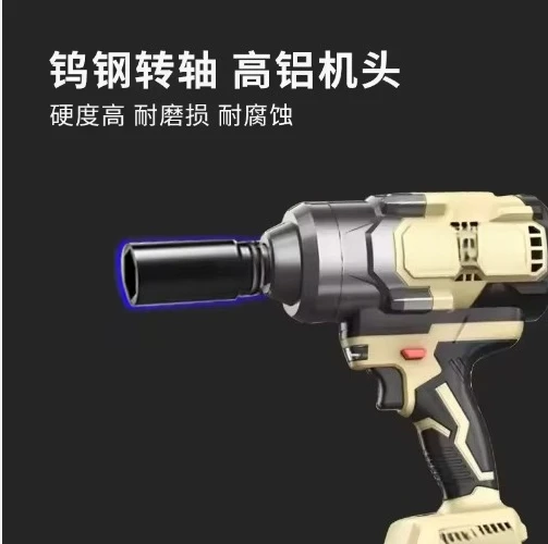 Brushless Lithium-ion Impact Wrench, Cordless High Torque Heavy-duty Electric Wrench for Auto Repair and Scaffolding Work