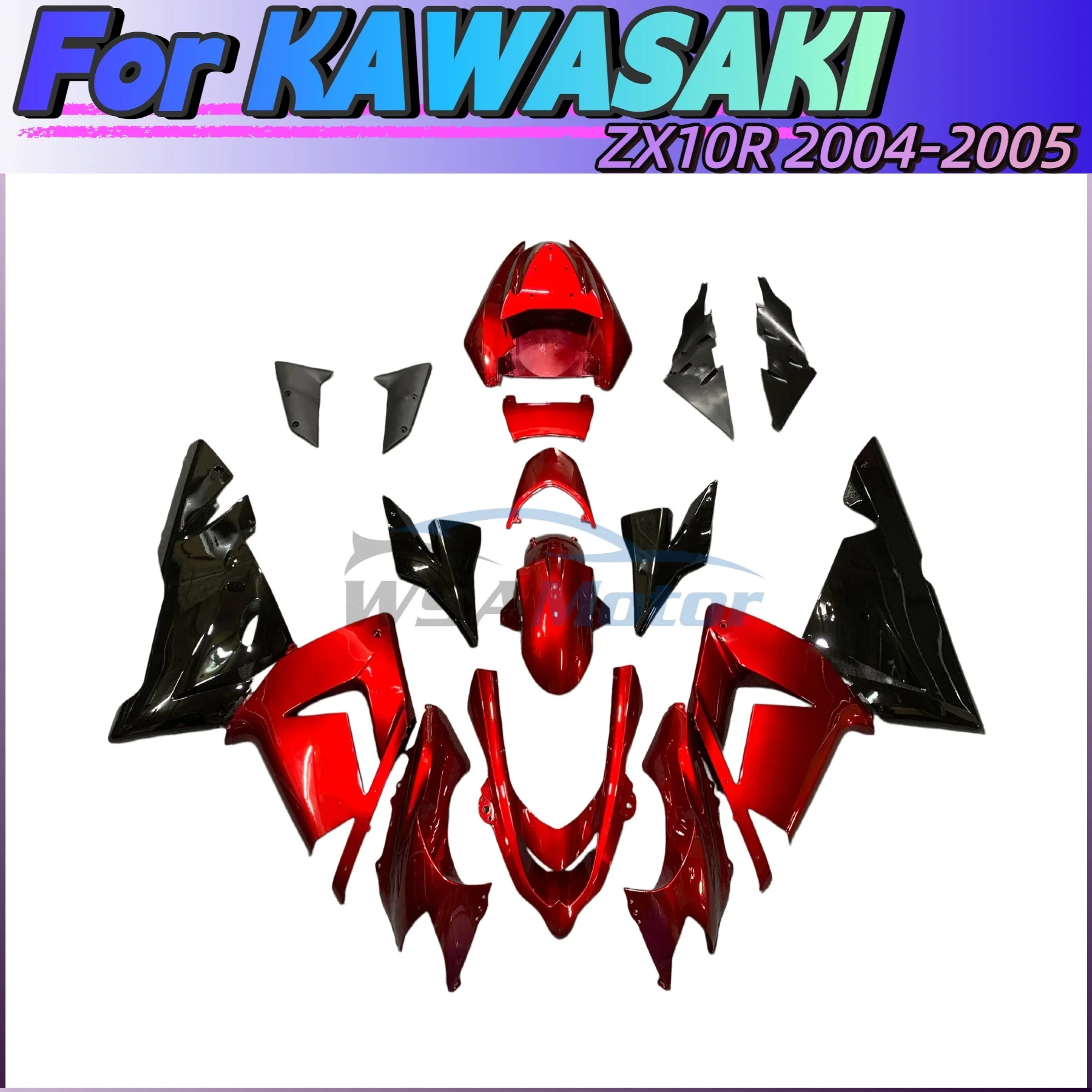 

Motorcycle Accessaries Fairings Kit For Kawasaki Ninja ZX-10R ZX10R 2004 2005 ZX 10R 04 05 TOP Green Black Bodywork Set