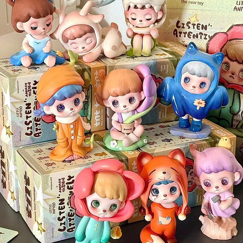 TNTSPACE ANMOO Listen Attentively Series Blind Box Mystery Box Guess Toys Doll Desktop Ornaments Gift Cute Model Birthday Gift