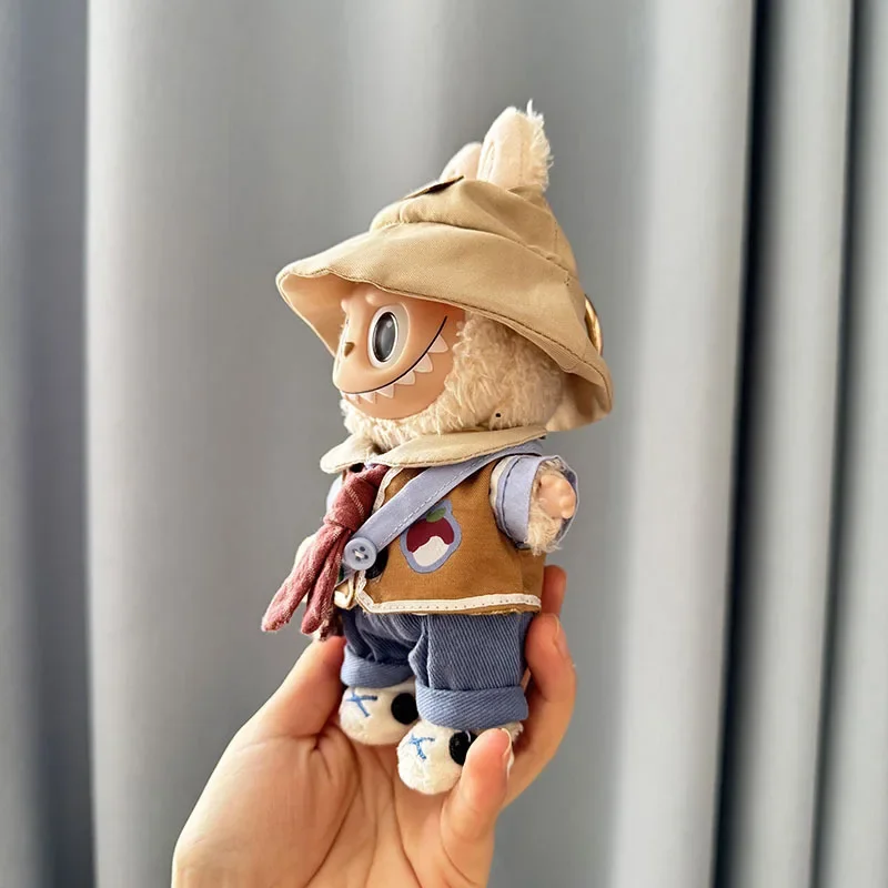 Mini Doll'S Clothes Outfit Accessories For Korea Kpop Exo 15-17cm Labubu Idol bone vest set Clothing Gift