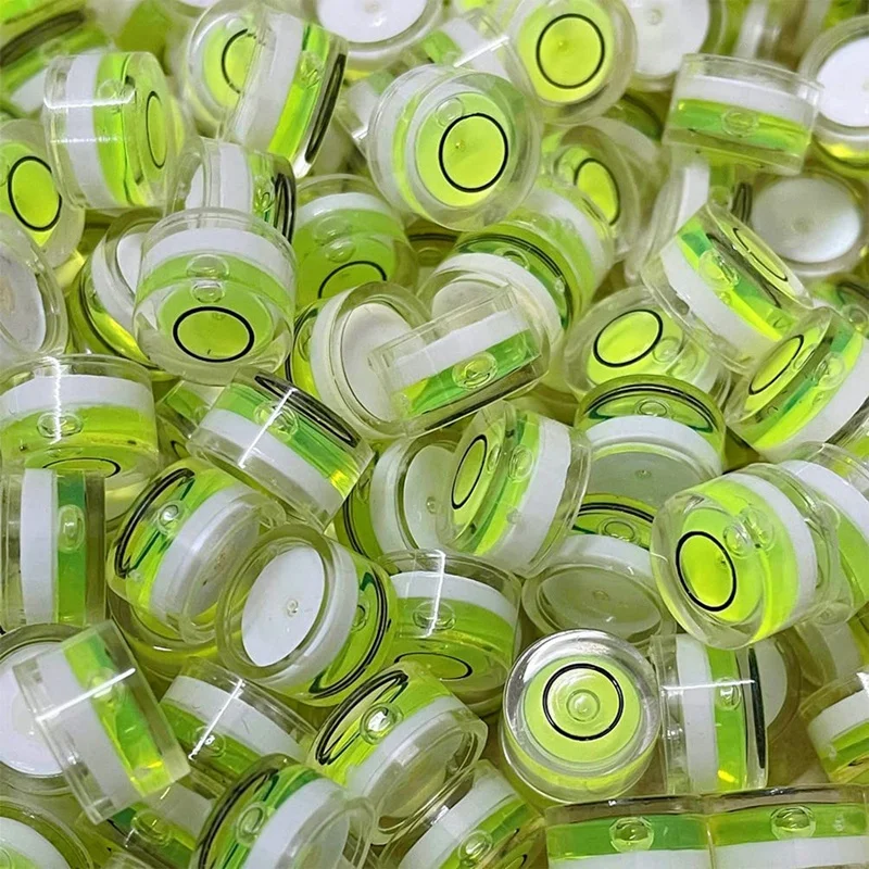 10Pcs Mini Bubble Spirit Level 10X6mm Circular Bullseye Bubble Levels For Leveling Tripod Telescope 10X6mm, Non-Adhesive