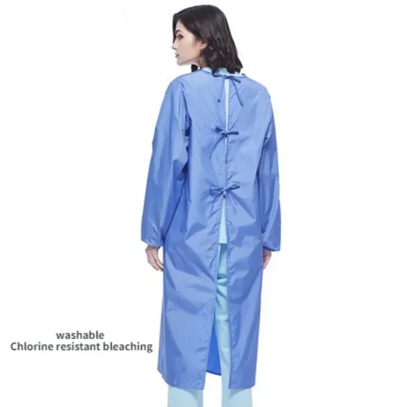

HN8 New Wear Resistant Breathable Quick Drying Surgical Gown Long Sleeve Operating Room Apron Cover Hospital Work Green Medi)4Dc