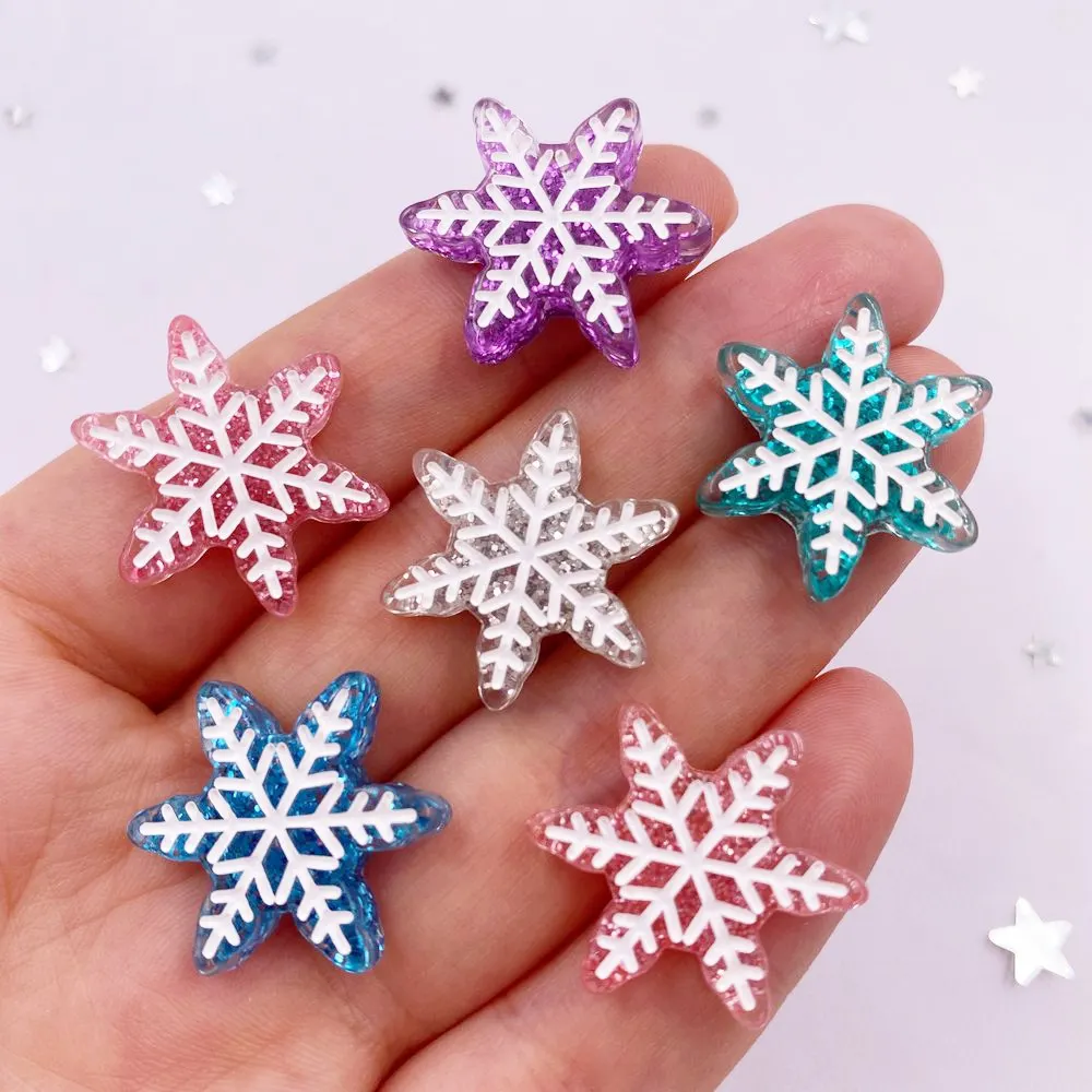 Colorful Resin 3D Candy Color Snowfloer Flatback Cabochon  Figurine Scrapbook  10pcs Craft DIY Christmas home decor Accessory