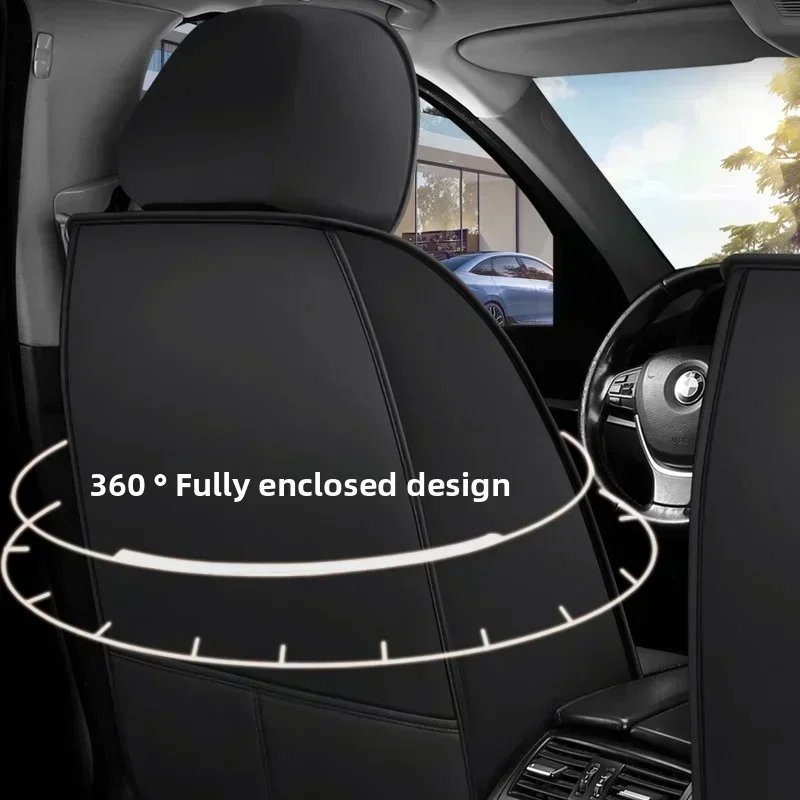 غطاء مقعد سيارة تويوتا تاكوما مقاوم للماء ومقاوم للاهتراء من جلد البولي يوريثان مريح بخصر ثابت غطاء كامل 5 مقاعد