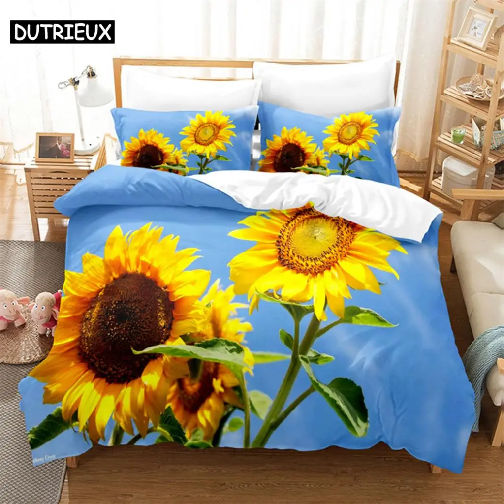 

Sunflower Queen Bedding Set Maple Leaf Duvet Cover Set Bedding Digital Printing Bed Linen King Size Duvet Cover Set Bedding Set