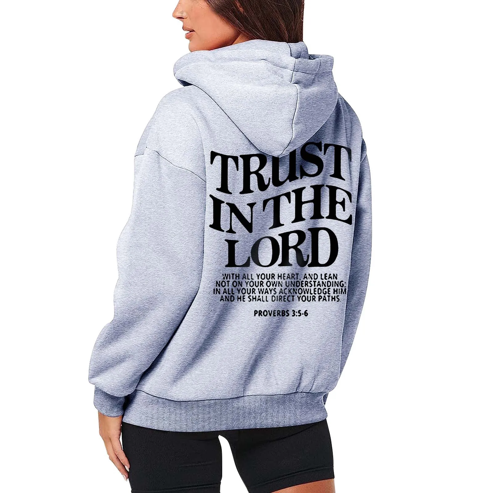 Women's Fashionable Letter Printed Zipper Long Sleeved Pocket Drawstring Womens Lightweight Hoodie Sweatshirt Long Hooded Tunics