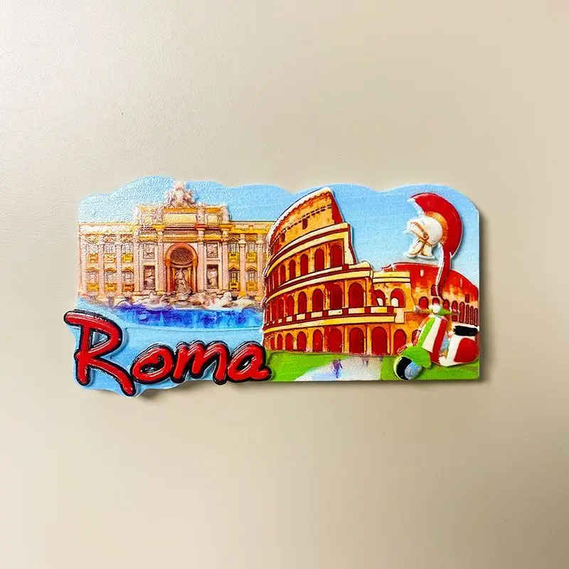 

Italy Rome Landmark Colosseum Fridge Magnet High-end Atmosphere Travel Souvenir 3D Decorative Items