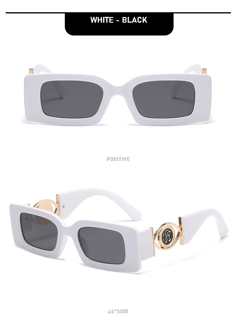 Neue Quadratische Kleine Rahmen Sonnenbrille Für Frauen Straße Fotografie Gläser Fashion Square Moderne Sonnenbrille JH3033 – Detail 13