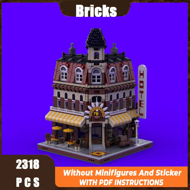 

Exquisite new product MOC building block model street corner coffee shop technology modular children's toy gift DIY assembly set