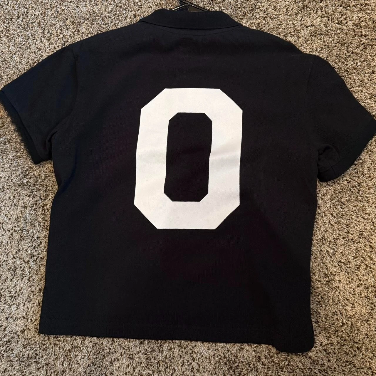 Men's Black Polo-shirts Polo Shirt, blchwhite Polo Print America Retro Street Minimalist Fashionable
