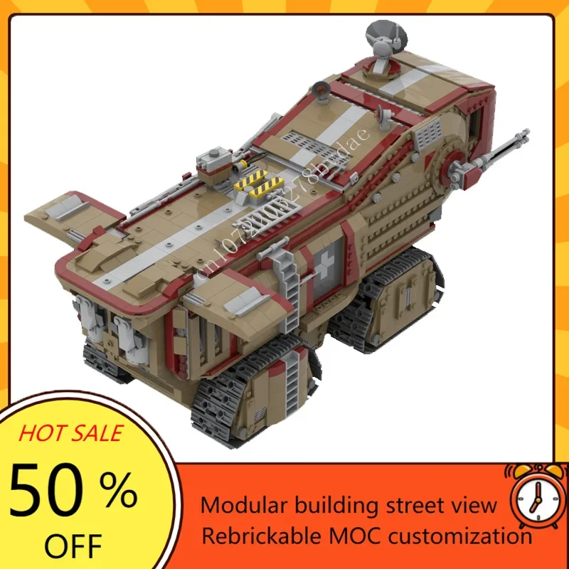2584CS Behemoth Sandcrawler DIY guerra espacial militar MOC modelo Kit barco de batalla cumpleaños montaje rompecabezas juguete regalo de Navidad