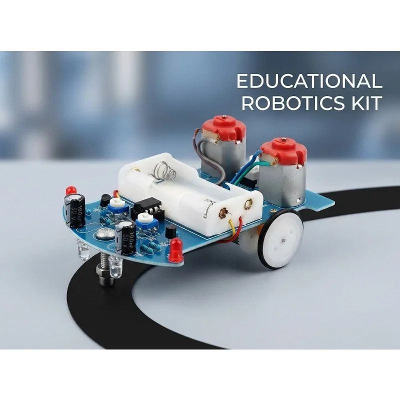 

DIY Electronic Kit D2-5 Line Tracking Smart Car Kit Automatic Line Following Robot Unassembled Parts for School Experiment