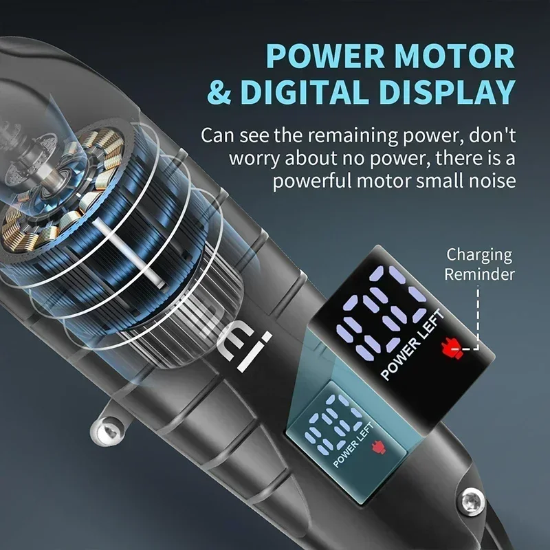 Kemei KM-2293 T95 Hair Clipper Professional Electric Rechargeable Barber Trimmer Cordless Trimmer Type-c Zero Gapped Cutting