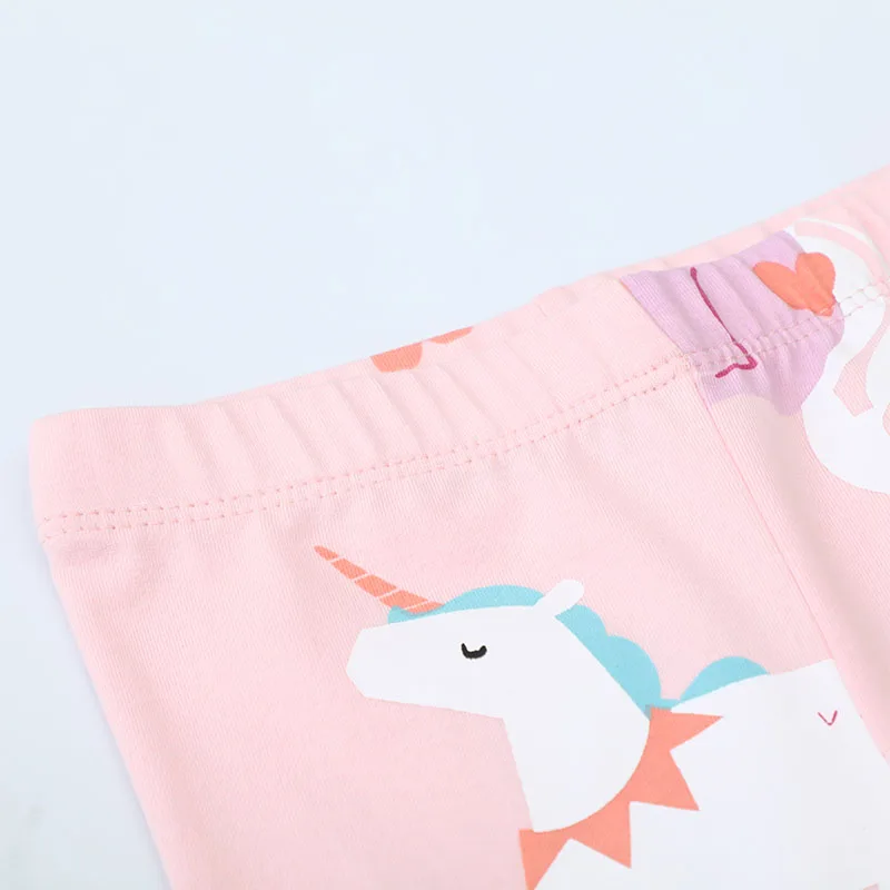 Little maven Baby Girls Leggings Pants Cotton Trousers Toddler Kids Clothes Cartoon Pink Unicorn Children\'s Clothing Autumn