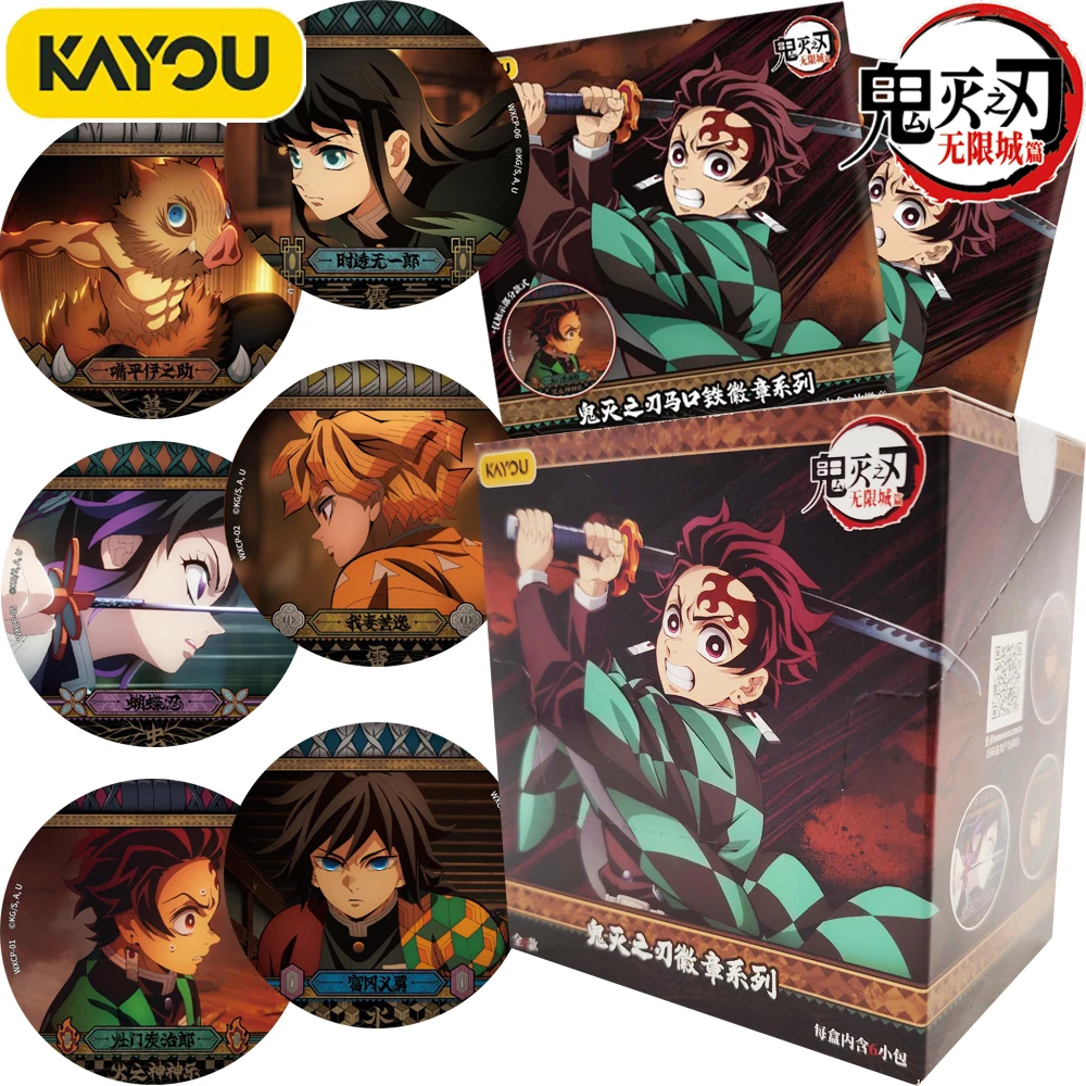 

Genuine Official KAYOU Demon Slayer Trendy Badge Accessories Popular Anime Characters Exquisite Brooch Decoration Children Gifts