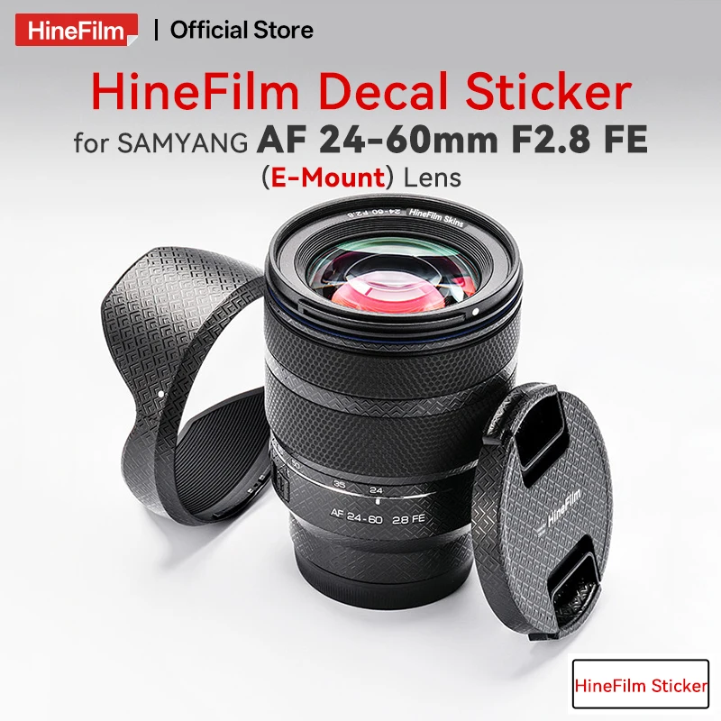 Skin Protectora Hinefilm para Lente Samyang AF24-60F2.8, Adhesivo para Lente 24-60, Cubierta Protectora para Lente Samyang AF24-60mm F2.8, Película Protectora 2460