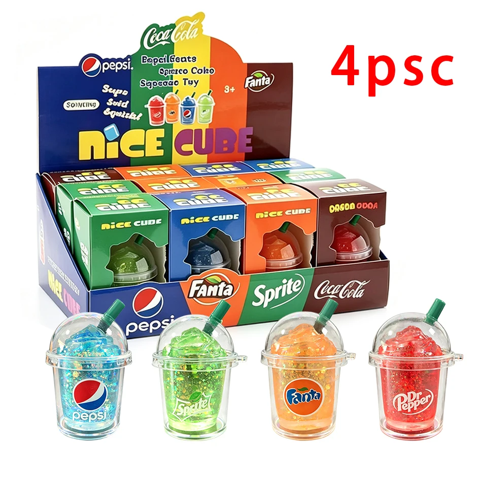 Niedlicher Cola-Becher Squishy Stressabbau-Spielzeug Buntes Quetsch-Spielzeug Tragbarer Mini-Getränkebecher Entspannungsspielzeug Geburtstagsgeschenk