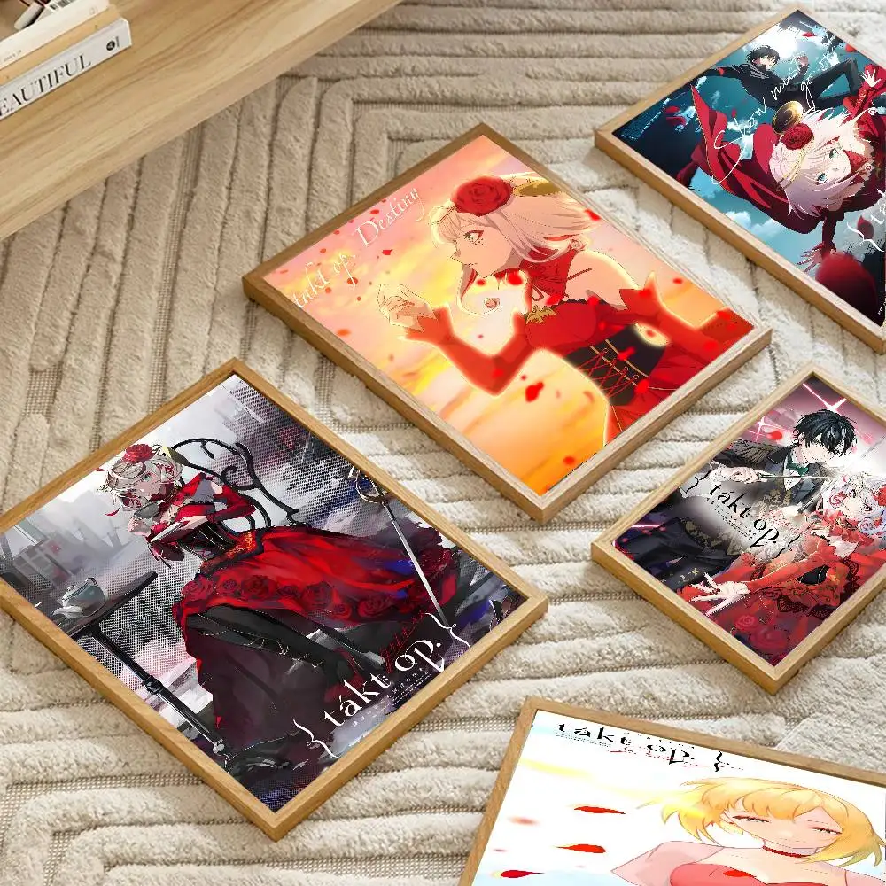 Autocollant mural artistique imperméable pour la maison, le salon, la chambre, le bar, décoration esthétique, thème aventure, anime, Takt Op D-Destiny