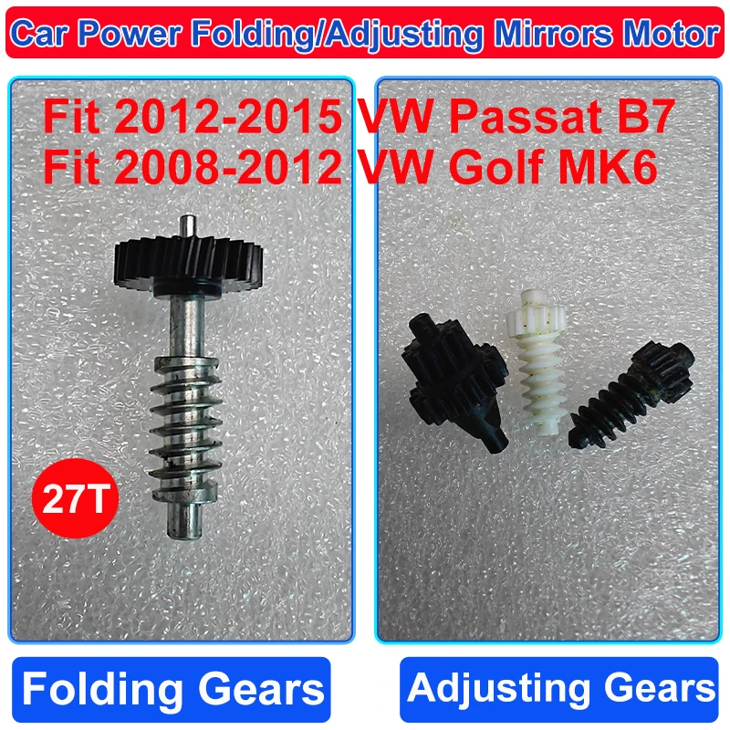 

Azgiant Car Exterior Folding/Adjusting Mirror Gears Set For VW Passat B7 2012-2014 Golf MK6 2008-2012 vehicle accessories POM