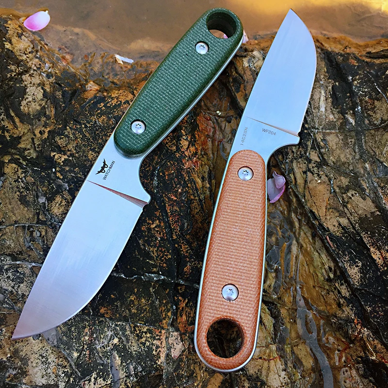 WF204 Fixed Blade Bushcraft Knife Full tang Hunting Straight Knives Camping tactical Survival Knife Tool