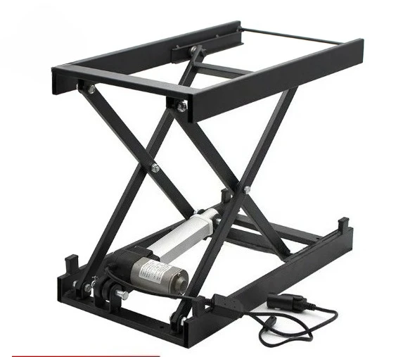 

Wireless remote-controlled electrically adjustable coffee table/dining table with metal folding frame