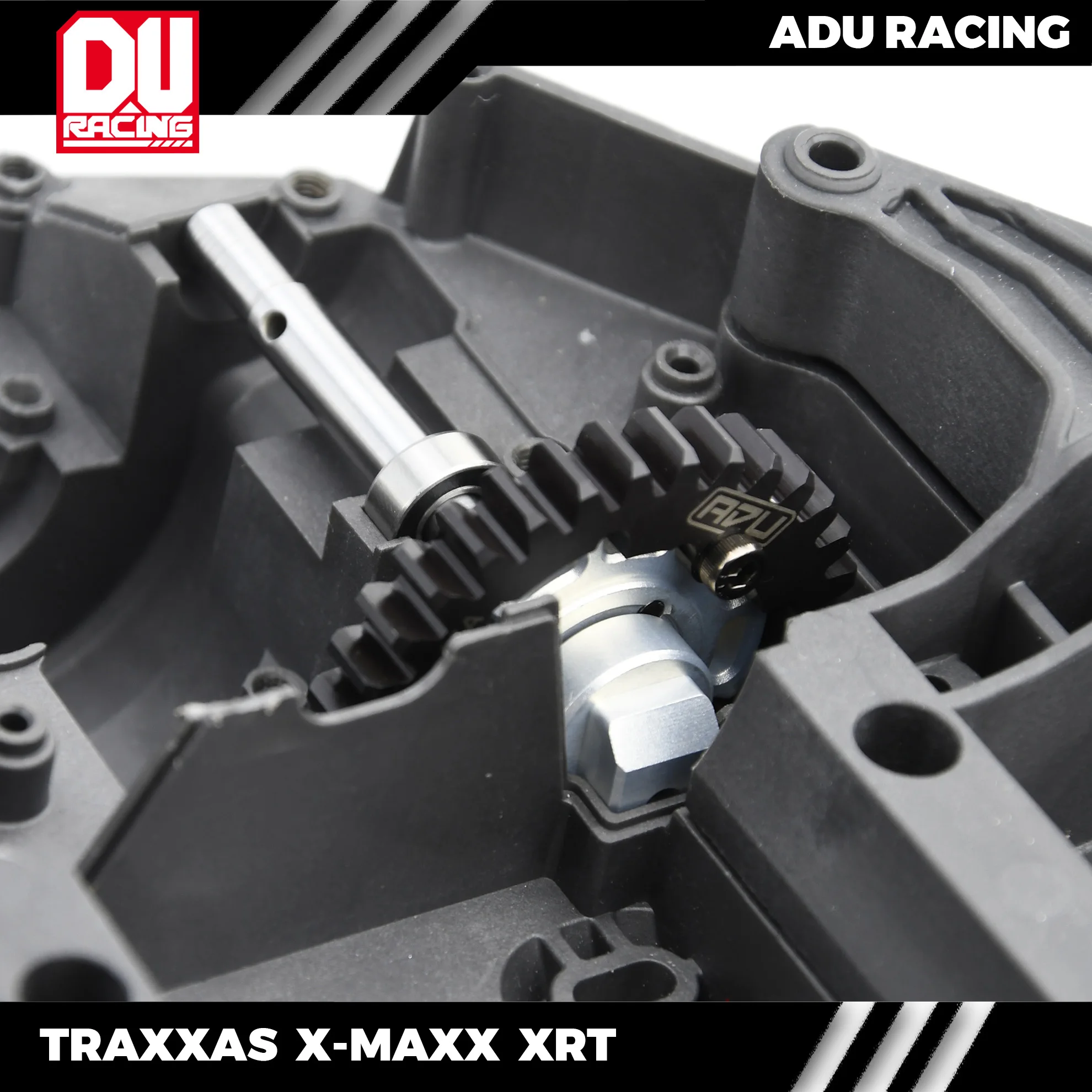 ADU RACING 1/5 X-MAXX XMAXX XRT 32T 35T Big Gear 1.5M Pinion three point mount input shaft set