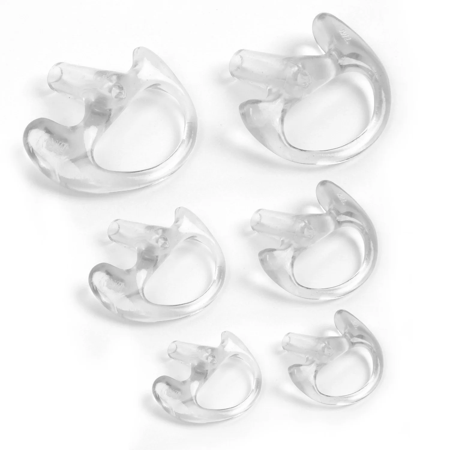 Replacement Earpiece Inserts for 2 Way Radio 3 Pairs of Soft Ear For Molds with For Acoustic Coil Tube Compatibility