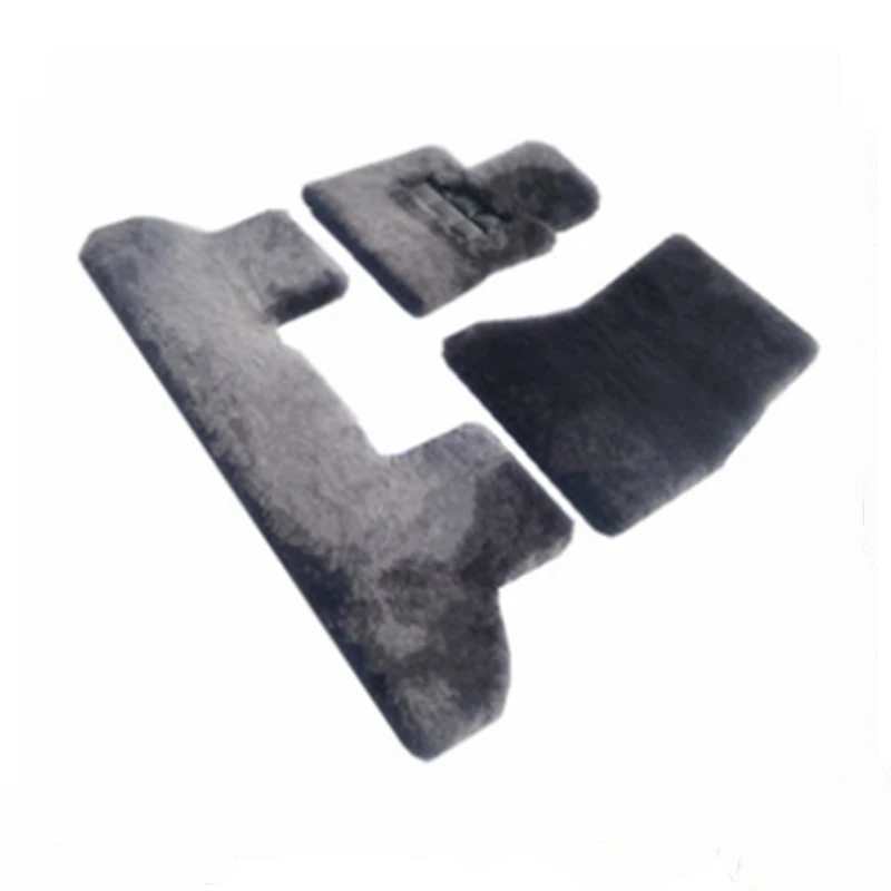 Full Set Luxury for Car Floor Mats 100% Australian Pure Lamb Wool Waterproof Non-slip 30mm Thick 3-Piece Model Range Rover