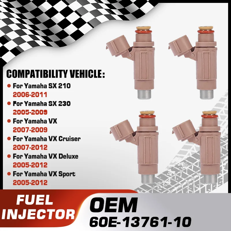 

60E-13761-10 For Yamaha SX 210 Yamaha SX 230 Yamaha SX 230 HO Yamaha VX Yamaha VX Engine Fuel Injectors Nozzle Car Accessories