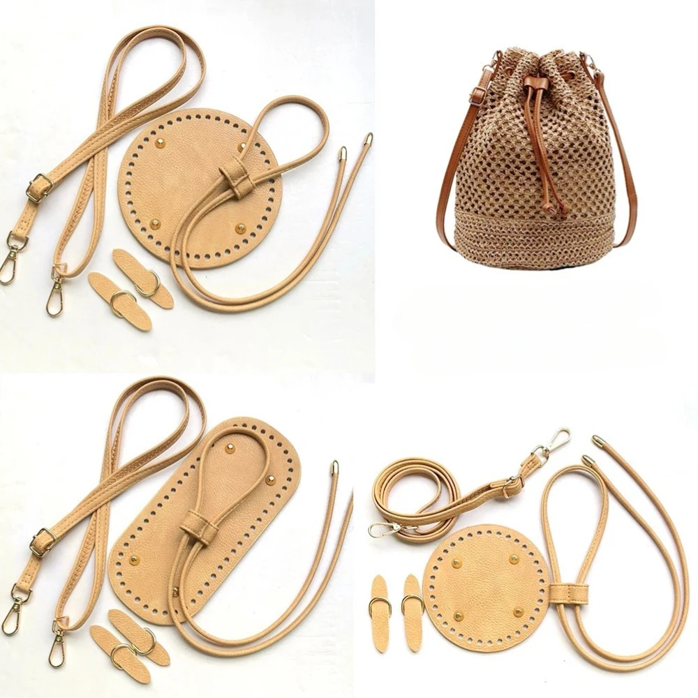 

1 комплект входит 3 шт. нижних ремней для сумки, сумка-ведро, аксессуары для сумки ручной работы, связанный крючком, идеальный подарок для любителей рукоделия