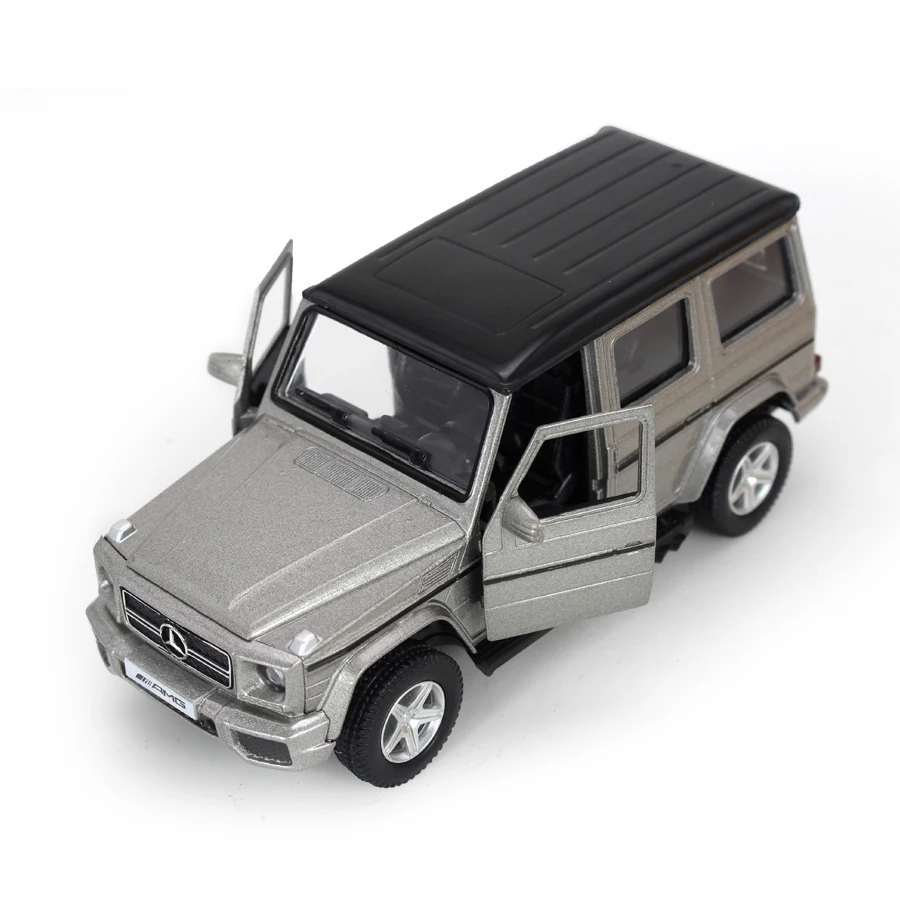 รถโมเดลเมอร์เซเดส-เบนซ์ G63 ขนาด 1/36 ของเล่นโลหะผสมแบบหล่อขึ้นรูป รถ SUV แบบดึงหลัง ขับเคลื่อนบนพื้นผิวขรุขระ สำหรับเด็ก ของขวัญ ของสะสม
