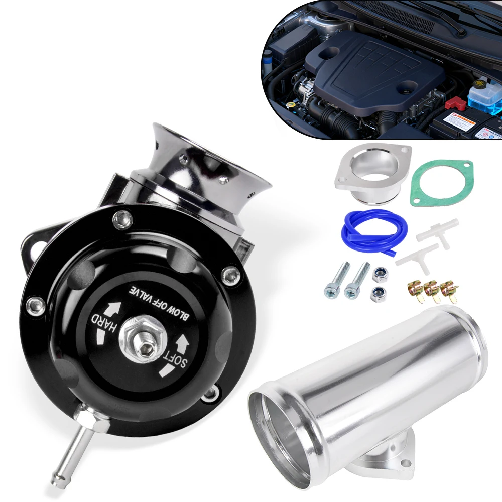 RASTP-Type-RS Blow Off Valve Adjustable 25psi BOV Blow Dump Adaptor with 63mm or 76mm Flange Pipe Aluminum Alloy BOV129