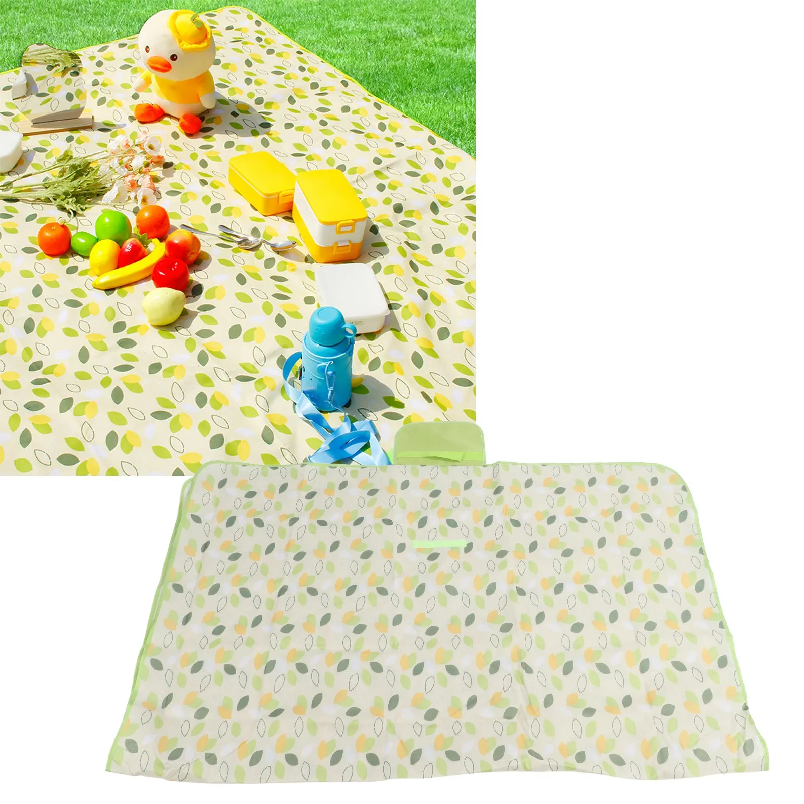 Outdoor Picnic Mat Thicken Oxford Cloth Waterproof Foldable Camping Blankets For Traveling Open Air Concerts Leaves Pattern