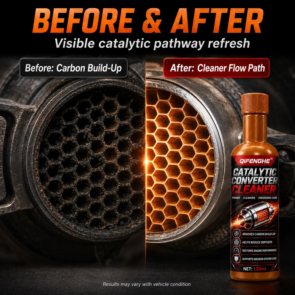 Catalytic Converter Cleaner Car Engine Carbon Remover Fuel Saving Boost Power Gasoline Diesel Vehicle Maintenance Cleaner