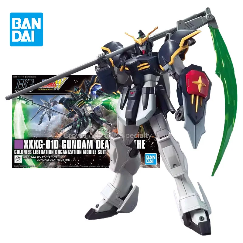 Bandai Gundam Anime Figure HGUC 1/144 XXXG-01D Gundam Deathscythe Collection Gunpla Action Figure Trendy Toys Doll Holiday Gifts